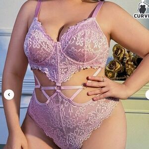 🦋NEW Lace Hollow Out Spaghetti Strap Sexy Bodysuit
